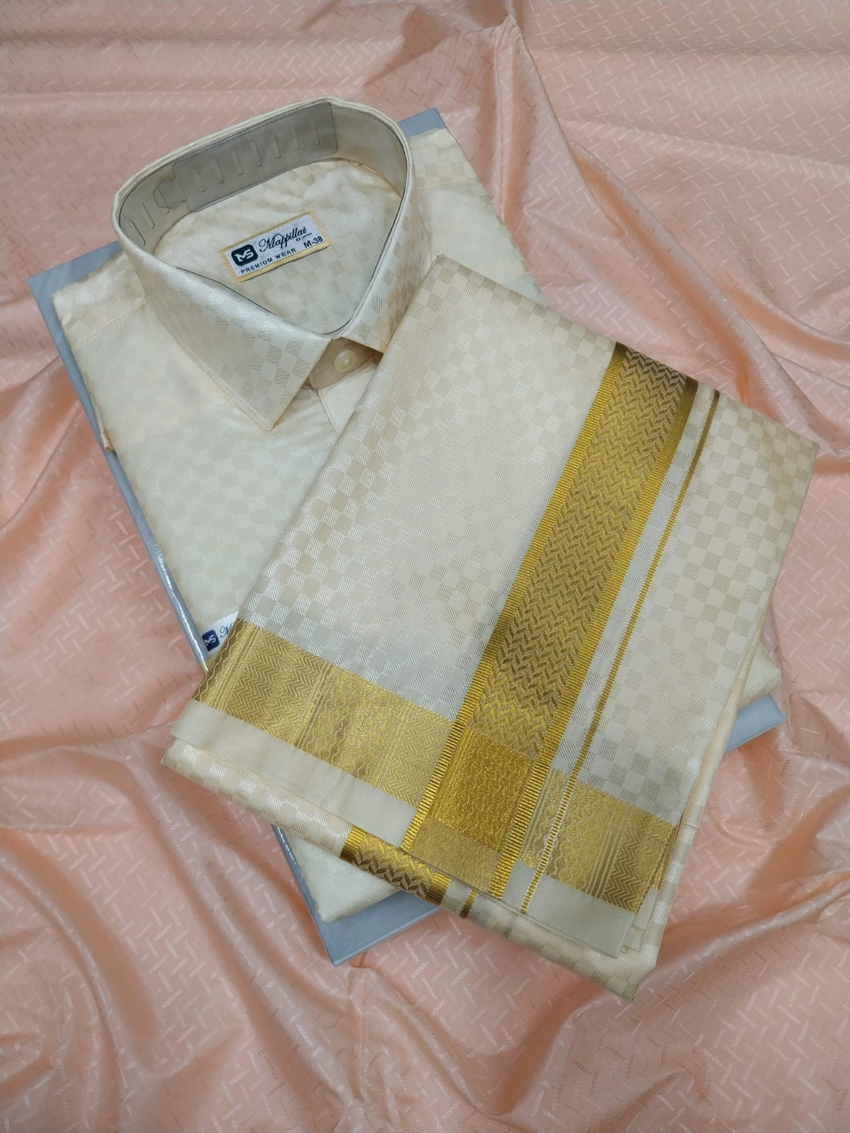 Premium Pattu (checked Shirt - Dhoti )